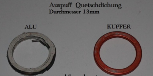 Auspuffdichtung Durchmesser 13mm